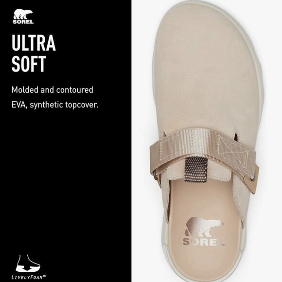 Sorel Viibe Slip On Clogs Suede Sandal Shoes Women’s Size 11 - Picture 4 of 6